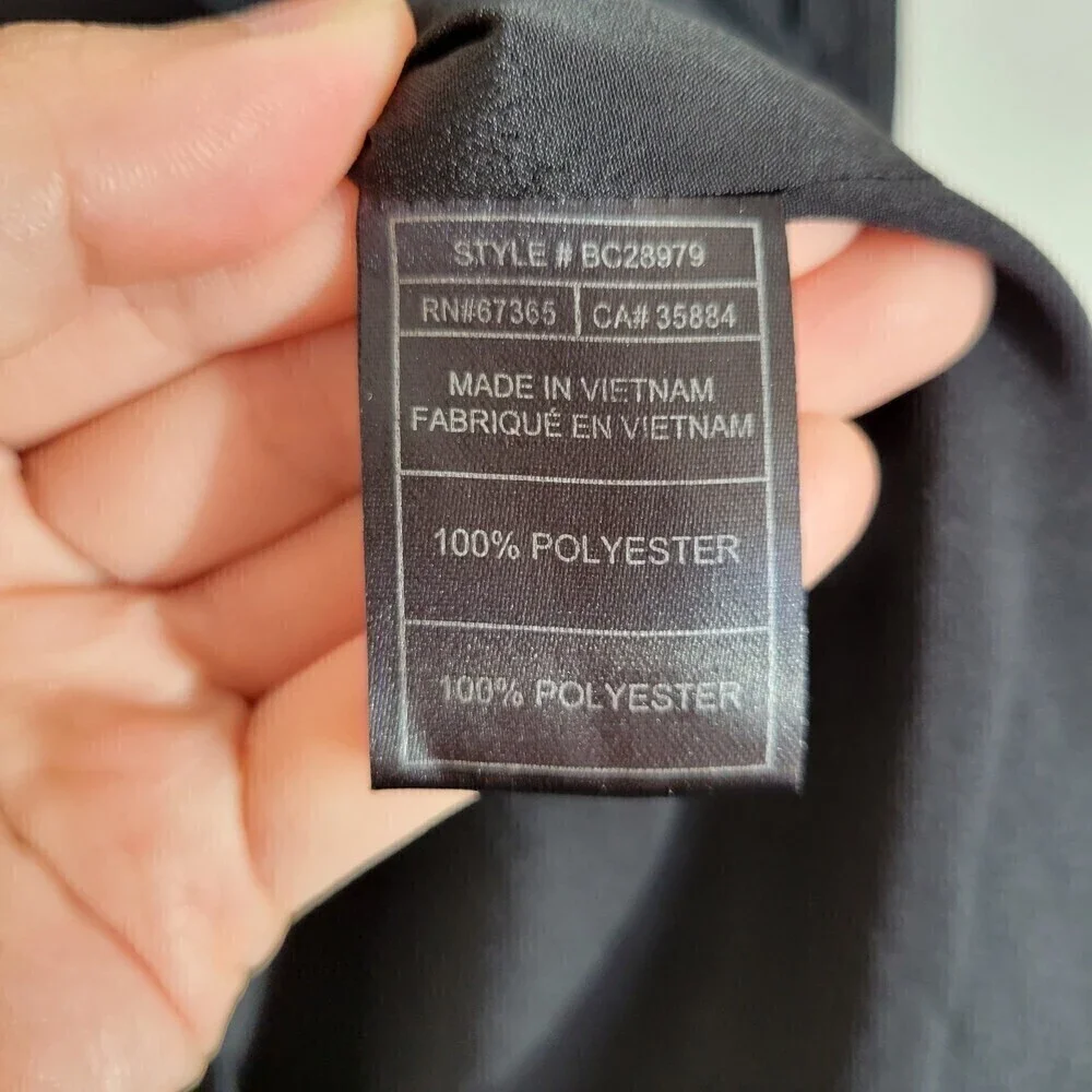 BB Dakota Sandrine Black Sleeveless V Neck Mini Cocktail Swing Dress Size Small